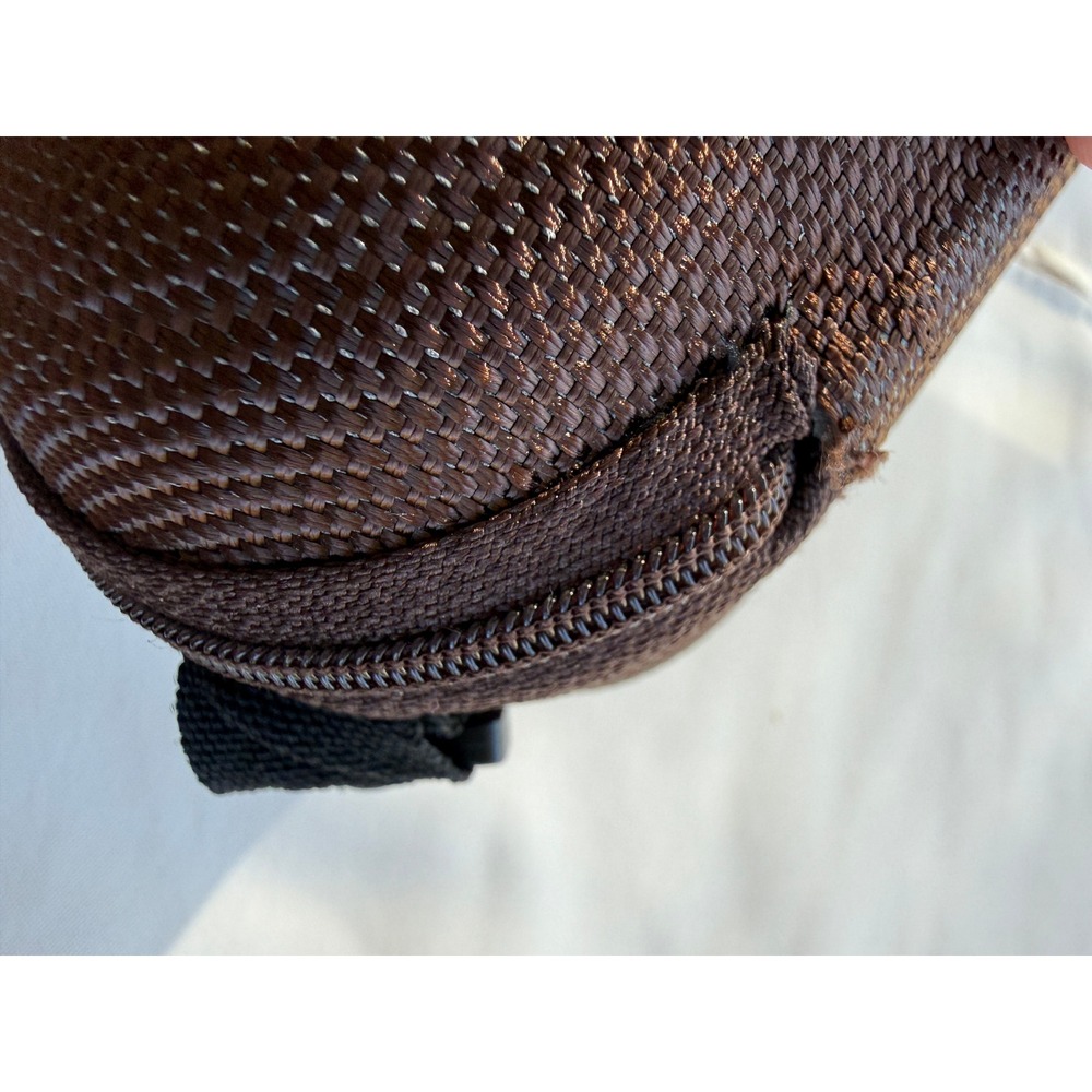 Maui Jim Brown Woven Hard Shell Zippered Sunglasses Case Blue Logo - Picture 3 of 7